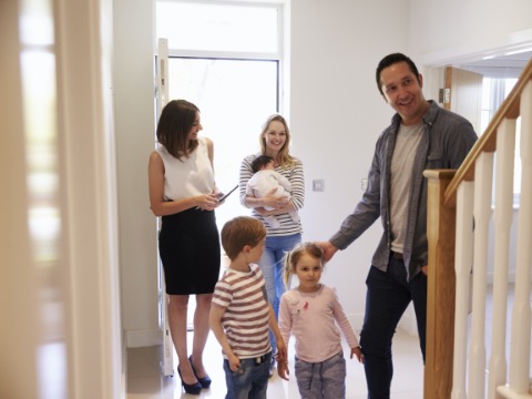 Couple viewing a property